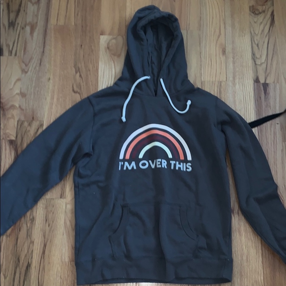 "im over this" gray sweatshirt